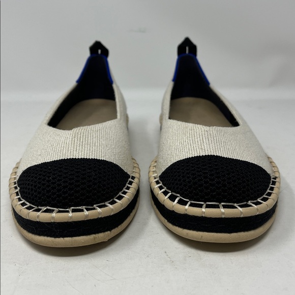 ROTHY’S BOARDWALK ESPADRILLE CREAM AND BLACK SIZE 7.5 - Picture 4 of 15